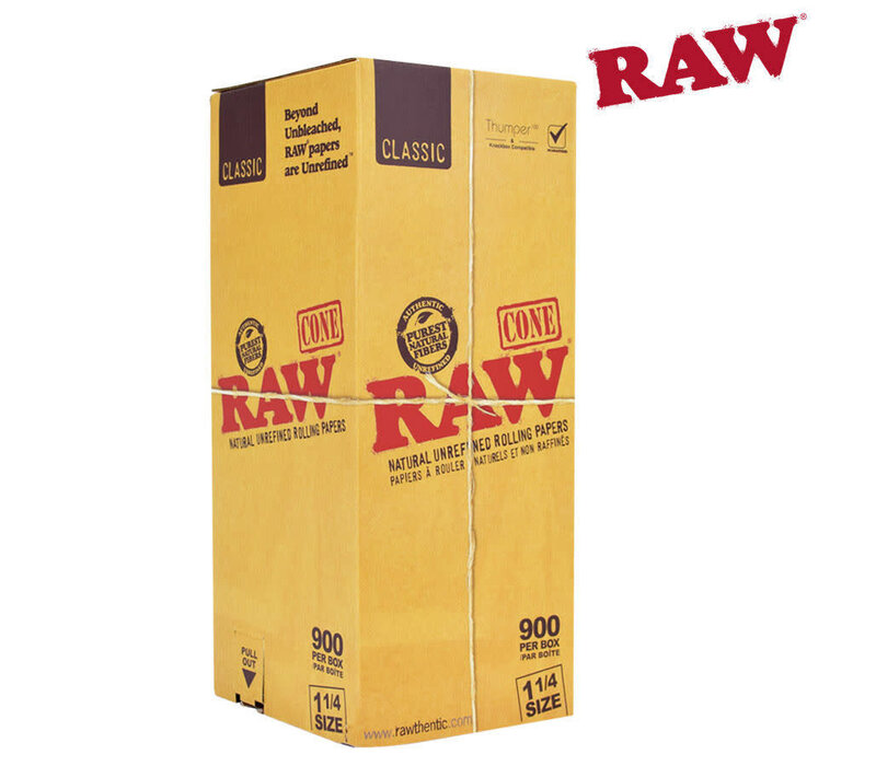 Raw Classic Cones 1.25" - 900/Box   (6 PACK)