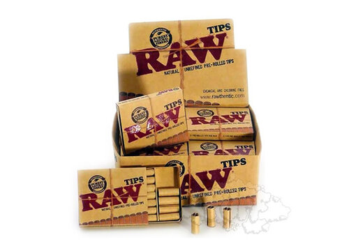 Raw Raw Unbleached Pre-Rolled Tips Single 21/Pack