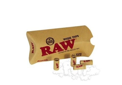 Raw Raw Unbleached Wide Pre-Rolled Tips Single 21/Pack