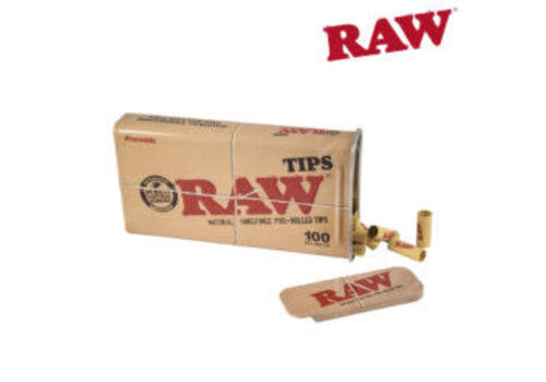 Raw Raw Tips - Pre-Rolled In Rolled Tin Single 100/Tin