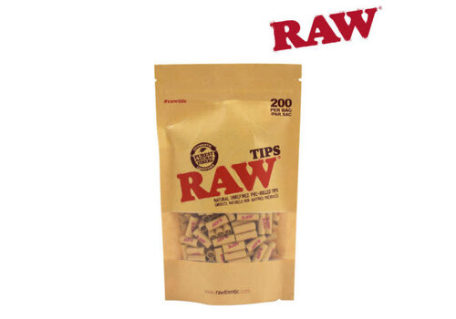 Raw Raw Tips 200 Pre-rolled Unbleached