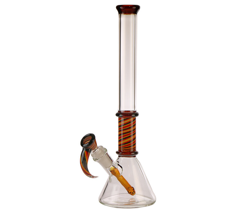 Solid Flow Glass Beaker With Spiral