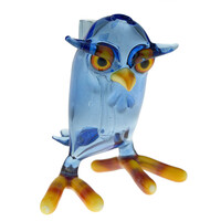 Shack Man Glass Blue Owl