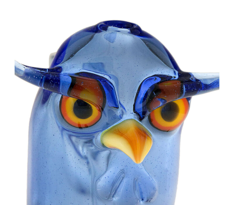 Shack Man Glass Blue Owl