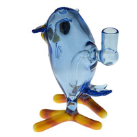 Shack Man Glass Blue Owl