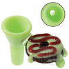 Jam Bear Glass Jam Bear Glass 14mm Donut Bowl - Milky Green