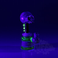 3dotblaine UV Skull Mini Tube