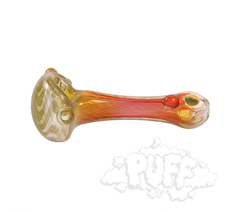 Eckardt Glass Twisted Spoon With Dots