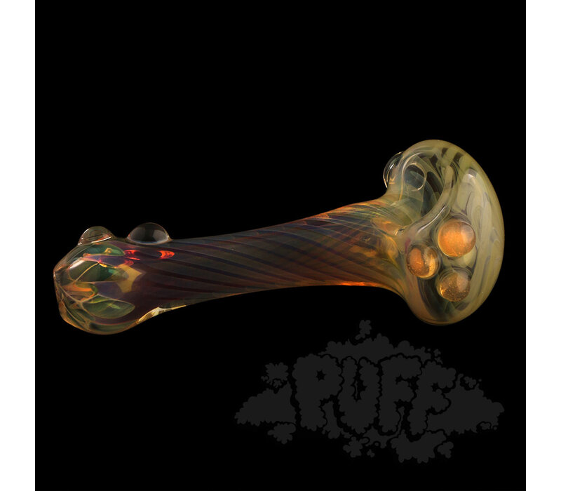Eckardt Glass Twisted Spoon With Dots