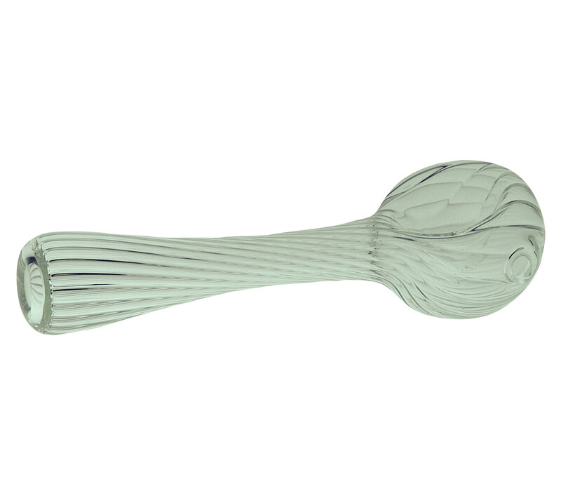 Hi Guy Clear Ribbed Hand Pipe