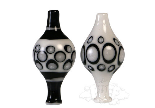 IL Glass Black & White Bubble Cap