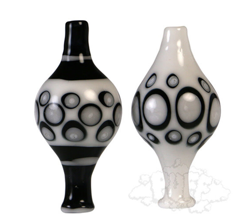IL Glass Black & White Bubble Cap