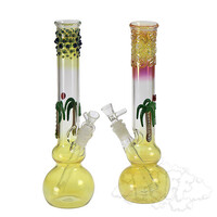 Glass Distractions Palm Tree Fumed Tube
