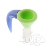 Hydros Glass Bowl w/ Horn 14mm Green & Blue