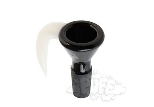 Hydros Hydros Glass Bowl w/ Horn 14mm Black & White