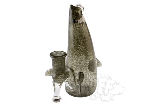 Kahuna Glass Frit Shark Bong - Portland Grey