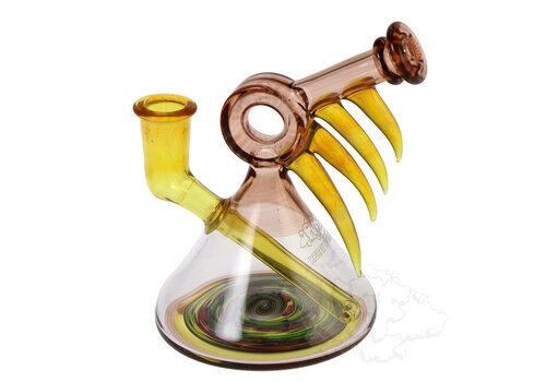 Korey Cotnam Glass Korey Cotnam x Puff Worked Rig - Sienna & Yellow