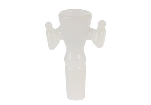 Kirill Glass White  Knockout Bowl On  White Joint