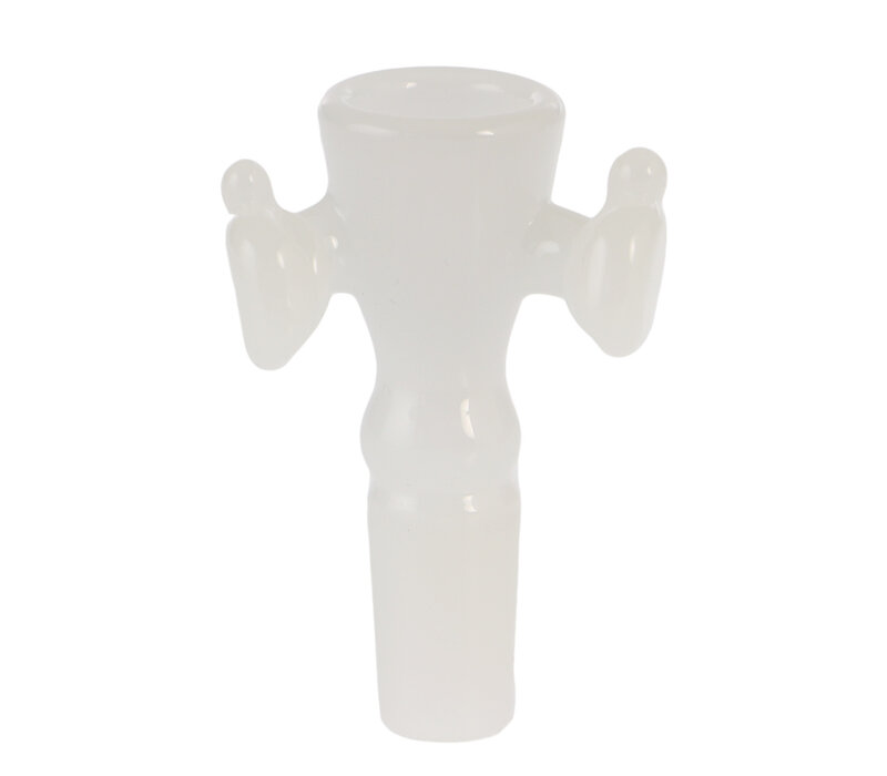 Kirill Glass White  Knockout Bowl On  White Joint