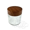 150ml Child Resistant Glass Jar - Clear w/ Walnut Cap