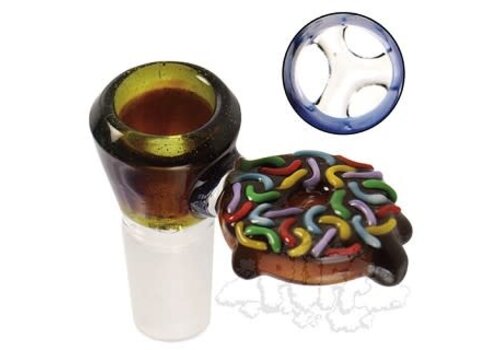 Jam Bear Glass Jam Bear Donut Bowl 19mm w/ Built-in three hole screen