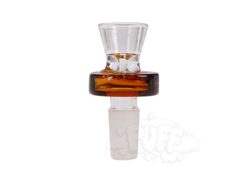 Hydros Hydros Thick Single Wall 14mm Bong Bowl - Amber