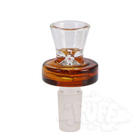 Hydros Thick Single Wall 14mm Bong Bowl - Amber