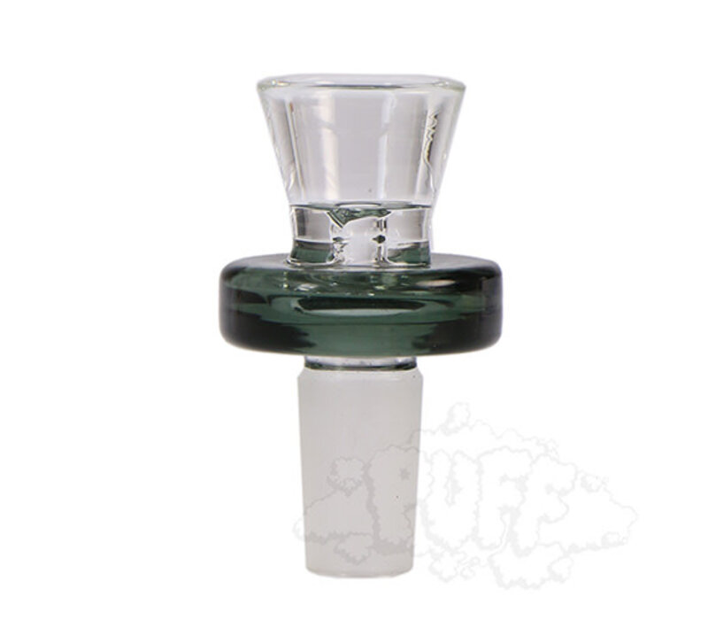 Hydros Thick Single Wall 14mm Bong Bowl - Smoke