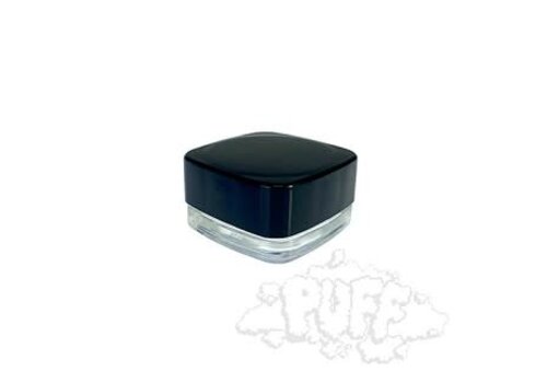 9ml Child Resistant Glass Jar - Square Clear