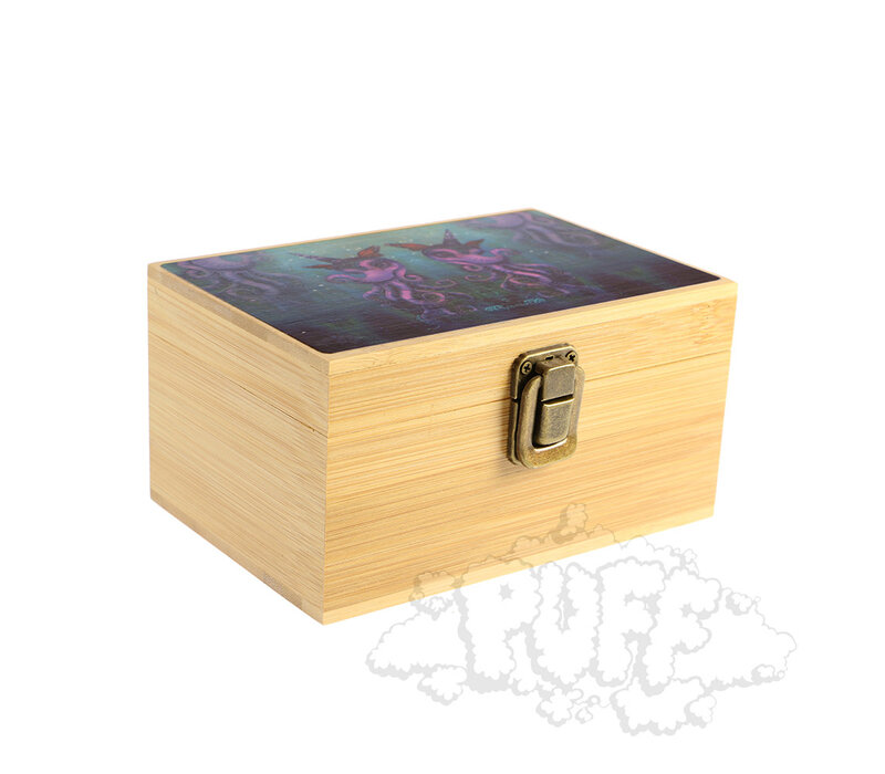 Puff Magical Butter Octophant Medium Bamboo Box With Grinder & Jar