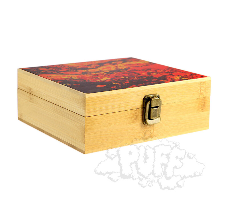 Puff Ember Large Bamboo Box With Grinder & Jar