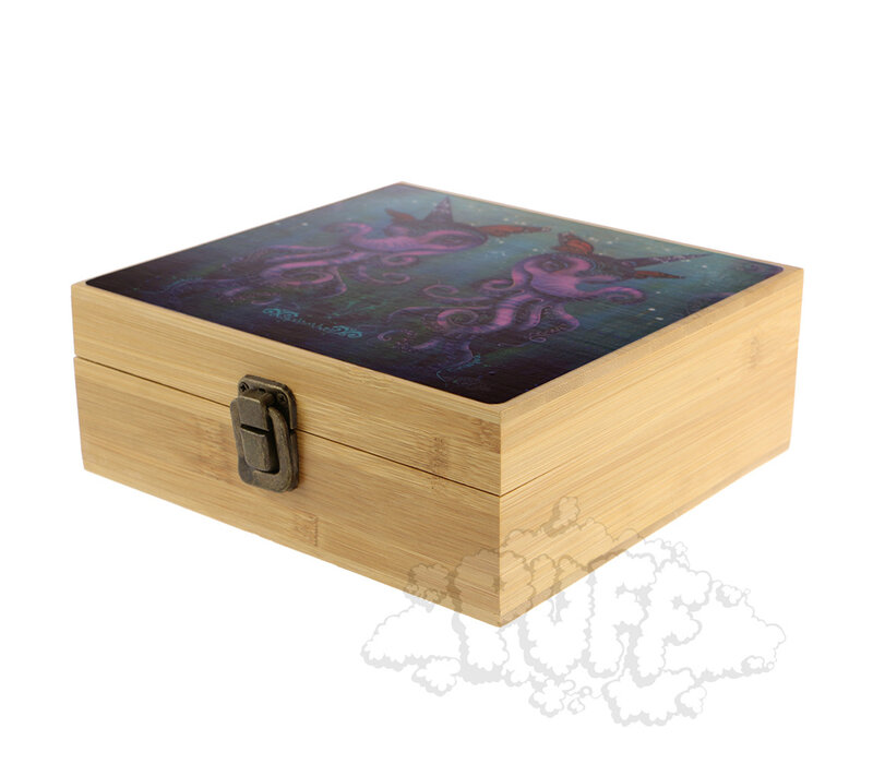 Puff Magical Butter Octophant Large Bamboo Box With Grinder & Jar