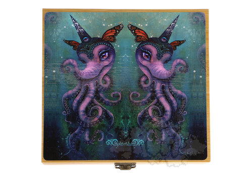 Puff Magical Butter Octophant Large Bamboo Box With Grinder & Jar