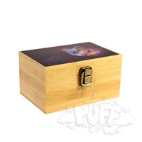 Puff Astral Tiger Medium Bamboo Box With Grinder & Jar