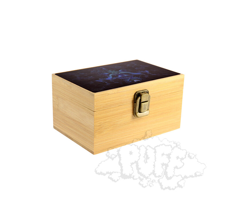 Puff Cosmic Scavenger Medium Bamboo Box With Grinder & Jar