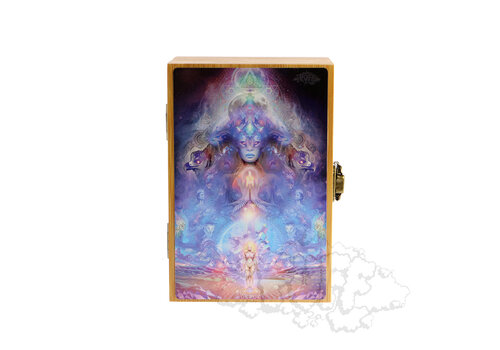 Puff Spectral Crossing Medium Bamboo Box With Grinder & Jar