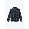 Brixton Brixton Bowery L/S Arctic Stretch Fleece - Washed Navy/Beige Plaid