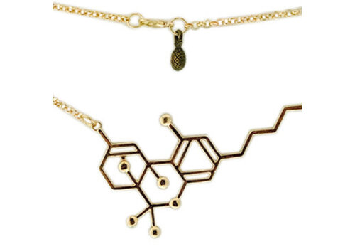 Koko & Kai Faux Gold THC Molecule Necklace