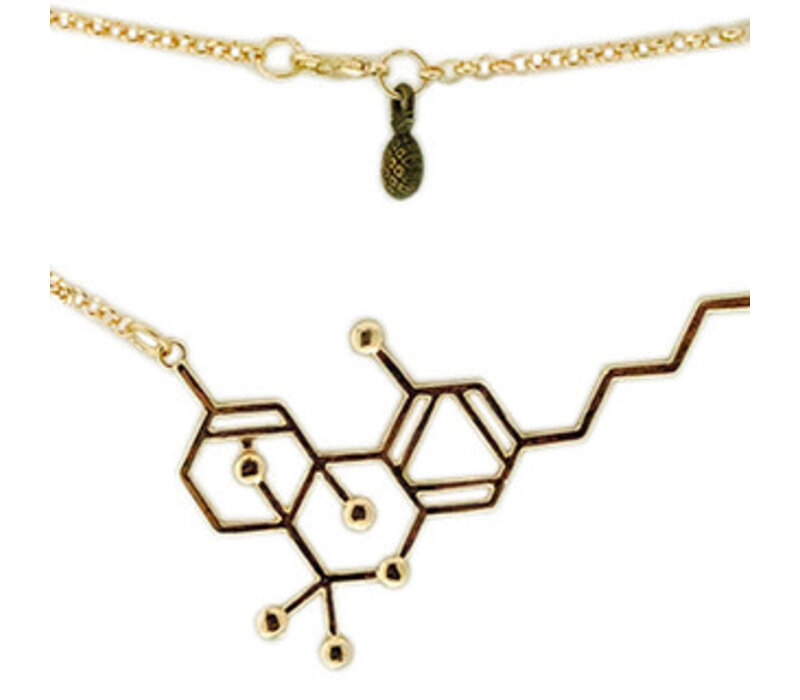 Koko & Kai Faux Gold THC Molecule Necklace