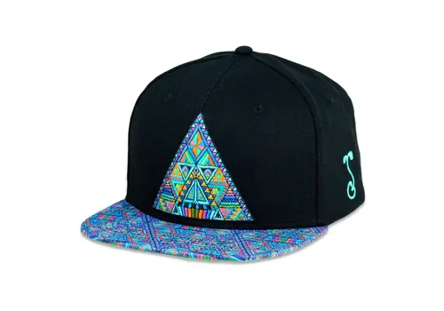 Grassroots Grassroots Chris Dyer DMT Triangles Black Snapback Hat (S/M)