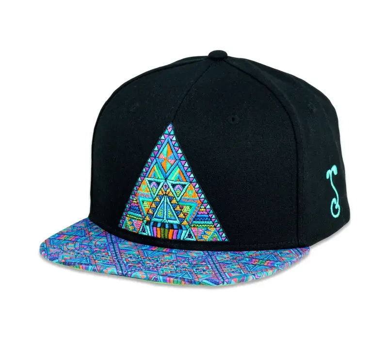 Grassroots Chris Dyer DMT Triangles Black Snapback Hat (S/M)
