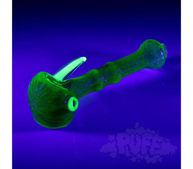 IL Glass Double Layer UV-Reactive Spoon Pipe