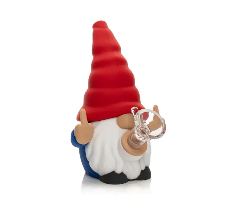 LIT Gnome 6" Water Pipe "NO FUX"