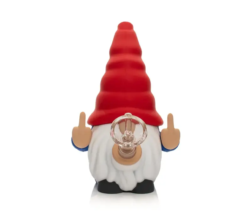 LIT Gnome 6" Water Pipe "NO FUX"