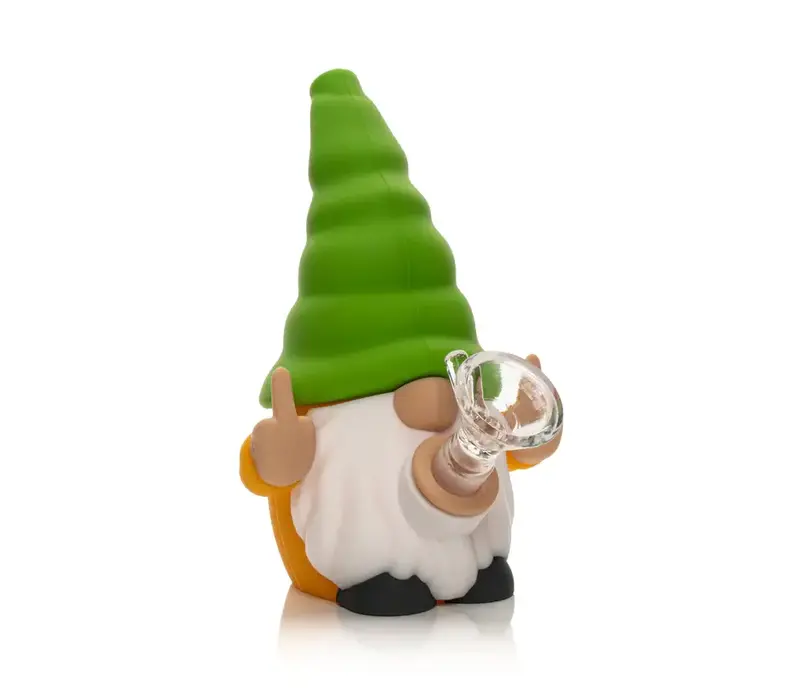LIT Gnome 6" Water Pipe "NO FUX"