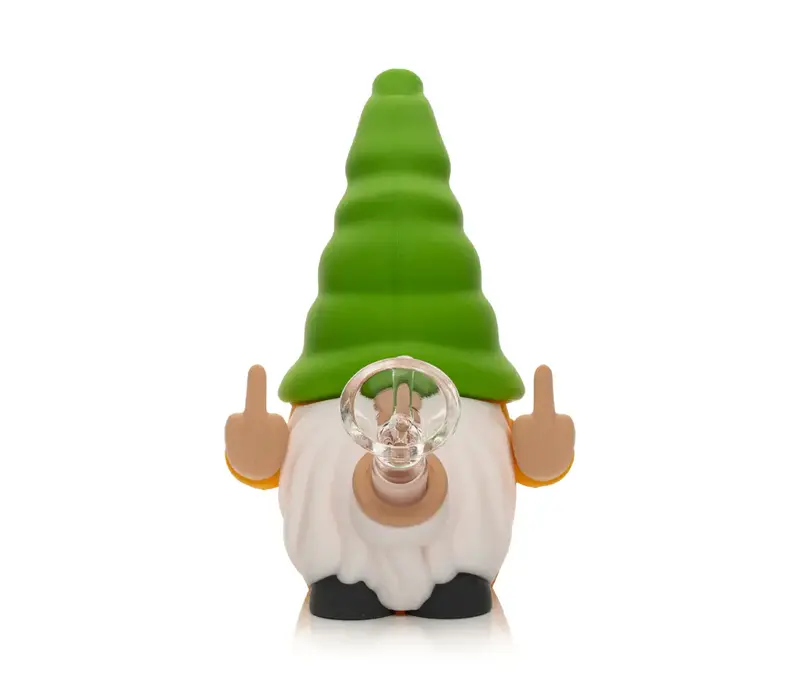 LIT Gnome 6" Water Pipe "NO FUX"