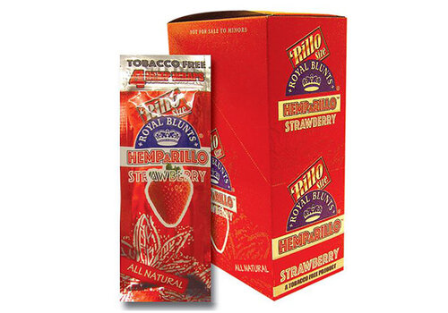 Royal Blunts Hemparillo Tobacco-Free Hemp Wraps – Strawberry (4/Pack 15 Packs/Box)