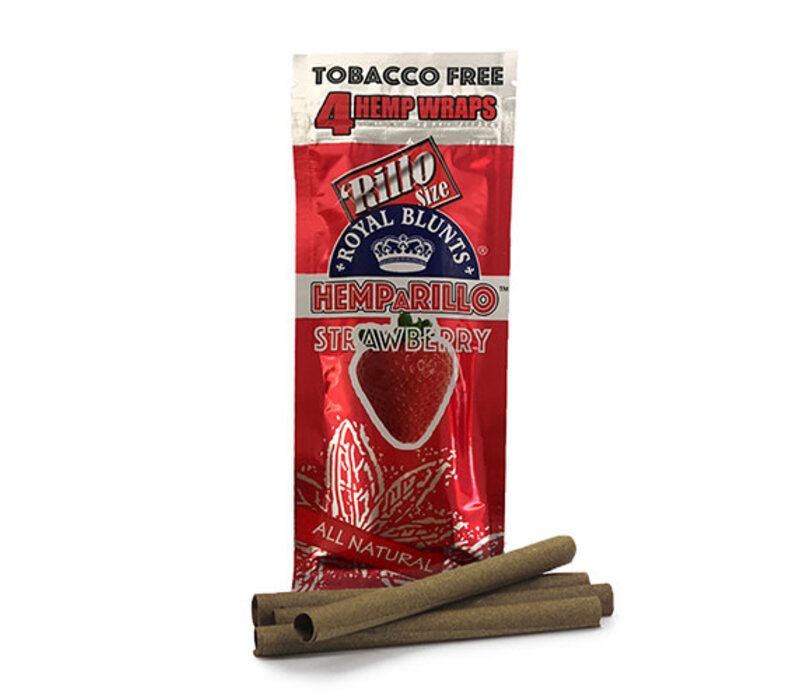 Hemparillo Tobacco-Free Hemp Wraps – Strawberry (4/Pack 15 Packs/Box)