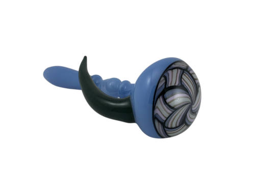 Laughlan Glass / Intent Glass Intent Glass Chipstack Pipe - Blue