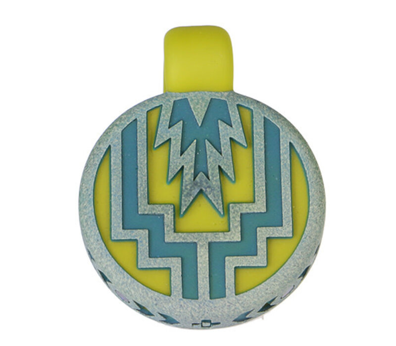 Glass Maze Green & Blue With Opals